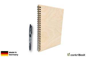 Notizbuch mit Holzcover.